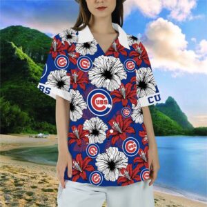 Chicago Cubs Tropical Floral Hawaiian Shirt – Aloha Style for Baseball Fans