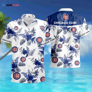 Chicago Cubs Hawaiian Floral Summer Vacation 3D T Shirt Hoodie – Model 1111
