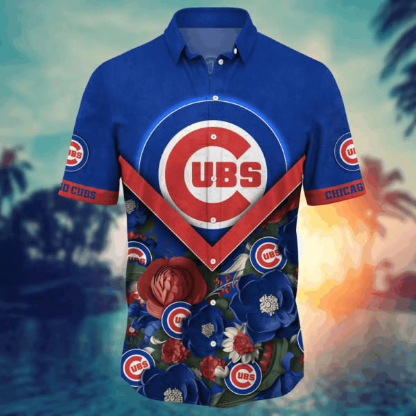 Chicago Cubs MLB Flower Hawaii Shirt   For Fans, Custom Summer Football Shirts