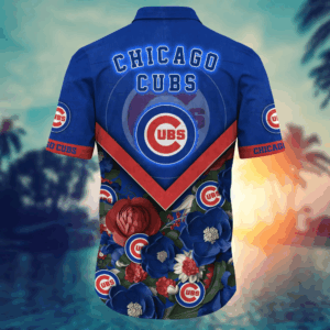 Chicago Cubs MLB Flower Hawaii Shirt For Fans, Custom Summer Football Shirts 3