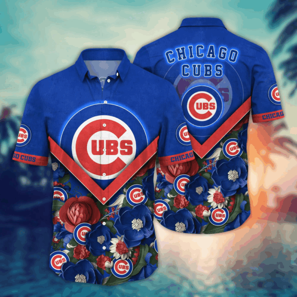 Chicago Cubs MLB Flower Hawaii Shirt   For Fans, Custom Summer Football Shirts