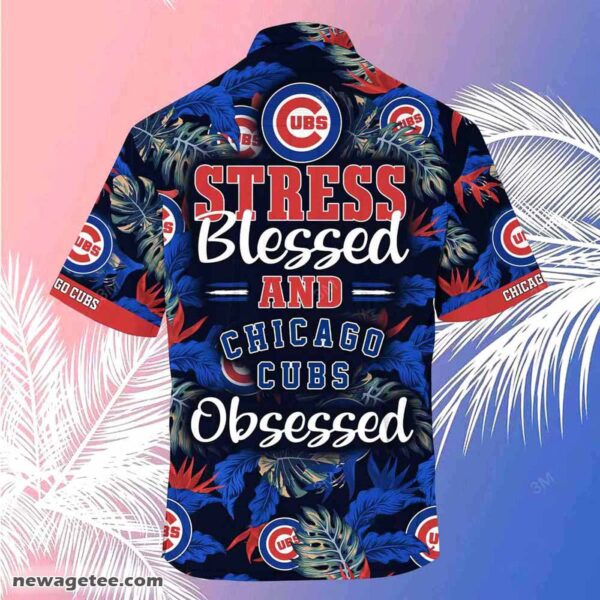 Chicago Cubs MLB Hawaiian Shirt – Stress Blessed Obsessed Summer Beach Style
