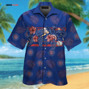 Chicago Cubs Hawaiian Shirt Set for Men Women Kids - Short Sleeve Button Up Tropical Aloha MTE011