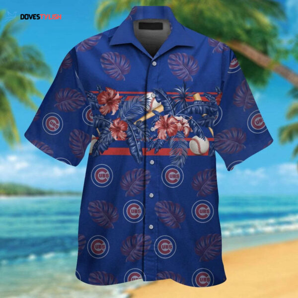 Chicago Cubs Hawaiian Shirt Set for Men Women Kids – Short Sleeve Button Up Tropical Aloha MTE011