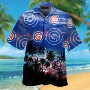 Chicago Cubs Hawaiian Shirt Set for Men Women Kids – Short Sleeve Button Up Tropical Aloha Design MTE03