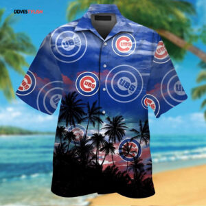 Chicago Cubs Hawaiian Shirt Set for Men Women Kids - Short Sleeve Button Up Tropical Aloha Design MTE03