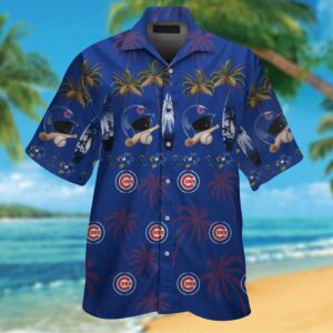 Chicago Cubs Hawaiian Shirt Set for Men Women Kids – Short Sleeve Button Up Tropical Aloha Shirt – MTE04