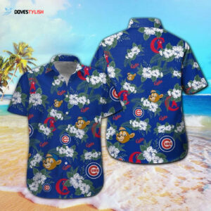 Chicago Cubs Tropical Aloha Hawaiian Shirt Set for Men Women Kids - Short Sleeve Button Up MTE07