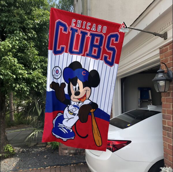 Chicago Cubs x Mickey Baseball Flag – MLB Premium Flag for True Fans