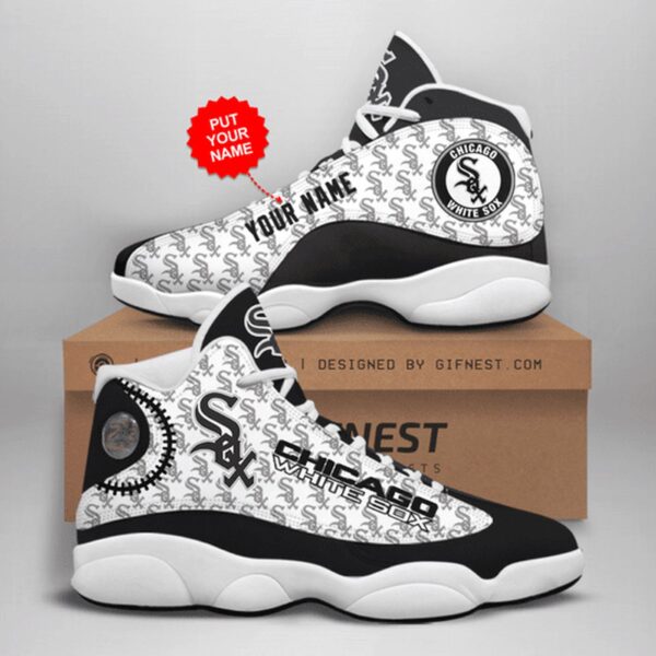Personalized Chicago White Sox Air Jordan 13 Sneakers – Custom Name Unisex Gift