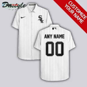 Custom Chicago White Sox Hawaiian Shirt - White Striped Design