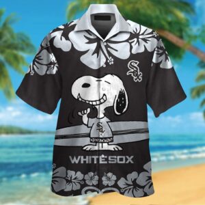 Chicago White Sox Snoopy Hawaiian Shirt Set for Men Women & Kids – Short Sleeve Button Up Tropical Aloha Style