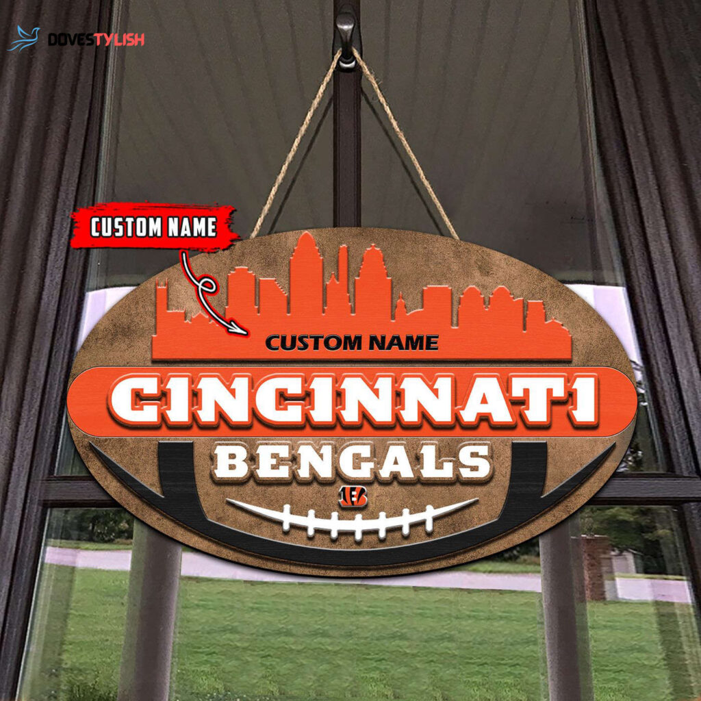 Cincinnati Bengals 2 Layers Wooden Sign – Home Decor Gift