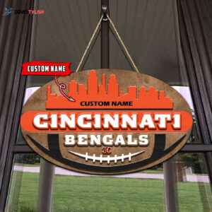 Cincinnati Bengals 2 Layers Wooden Sign - Home Decor Gift