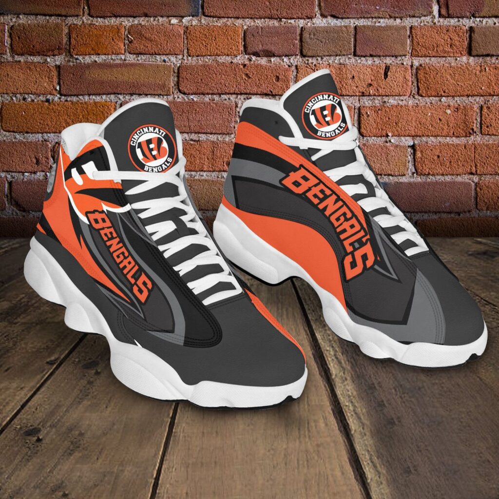Cincinnati Bengals Air Jordan 13 Sneakers BG56 – Limited Edition NFL Footwear Cincinnati Bengals Air Jordan 13 Sneakers BG56 – Limited Edition NFL Footwear