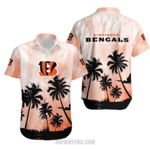 Cincinnati Bengals Coconut Trees Gift For Fan Hawaiian Graphic