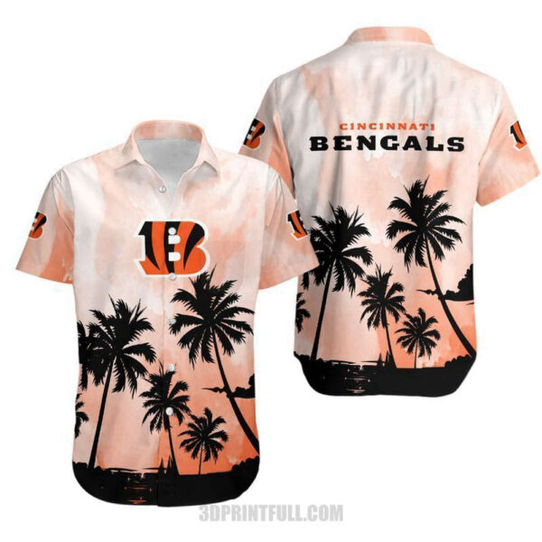 Cincinnati Bengals Coconut Trees Gift For Fan Hawaiian Graphic