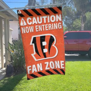 Cincinnati Bengals Fan Zone Flag, NFL Welcome Sport Flag – House Garden Decor Gift