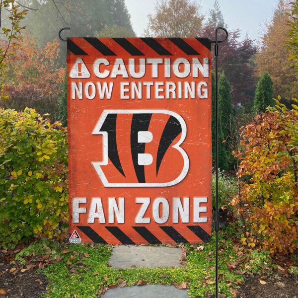 Cincinnati Bengals Fan Zone Flag, NFL Welcome Sport Flag – House Garden Decor Gift