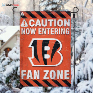 Cincinnati Bengals Fan Zone Flag, NFL Welcome Sport Flag - House Garden Decor Gift
