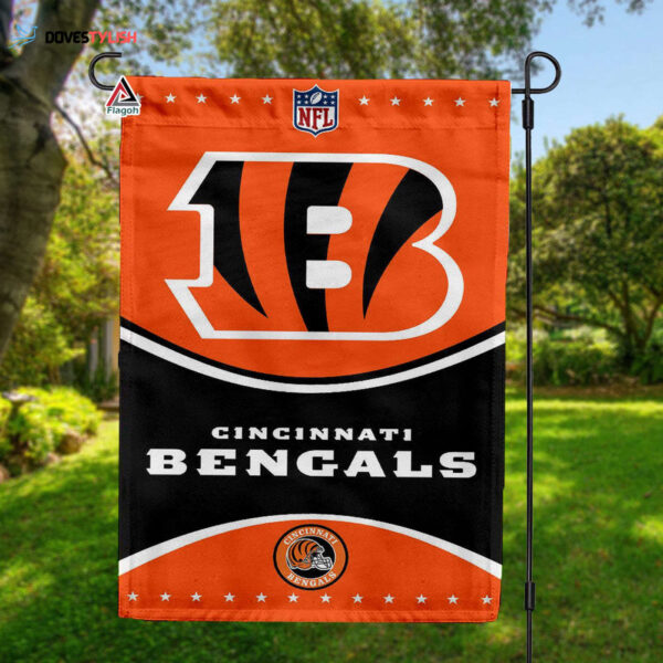 Cincinnati Bengals Football Team Flag, NFL Premium Two-sided Vertical Flag – House Garden Decor Gift