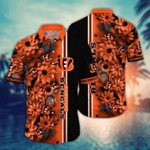 Cincinnati Bengals NFL Flower Hawaii Shirt   For Fans, Custom Summer Football Shirts