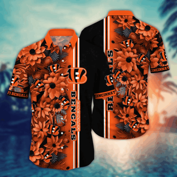 Cincinnati Bengals NFL Flower Hawaii Shirt   For Fans, Custom Summer Football Shirts