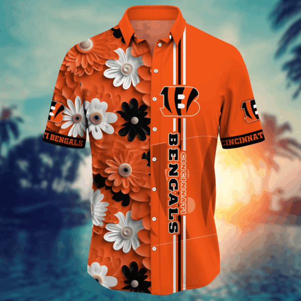 Cincinnati Bengals NFL Flower Hawaii Shirt  For Fans, Summer Football Shirts