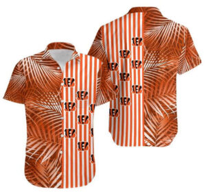 Cincinnati Bengals Palm Leaves And Stripes Gift For Fan Hawaii