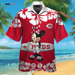 Cincinnati Reds Minnie Mouse Hawaiian Shirt Set for Men Women Kids