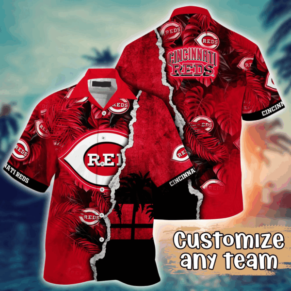 Cincinnati Reds MLB Flower Hawaii Shirt   For Fans, Custom Summer Football Shirts