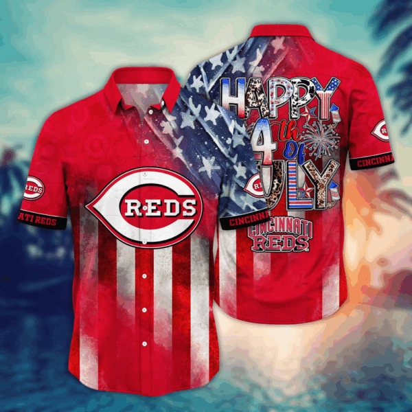 Cincinnati Reds MLB Hawaii Shirt Independence Day, Summer Shirts