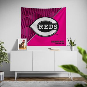 Custom Cincinnati Reds Pink Implosion Tapestry – Personalized Decor