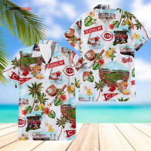 Cincinnati Reds Hawaiian Shirt - Scenic Design for Baseball Fans