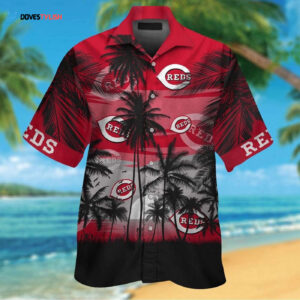 Cincinnati Reds Hawaiian Shirts Set - Short Sleeve Button Up Tropical Aloha - FV4