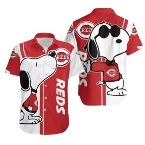 Officially Licensed Cincinnati Reds Snoopy Lover Hawaiian Shirt – All-over Print