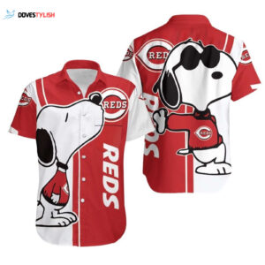 Officially Licensed Cincinnati Reds Snoopy Lover Hawaiian Shirt - All-over Print