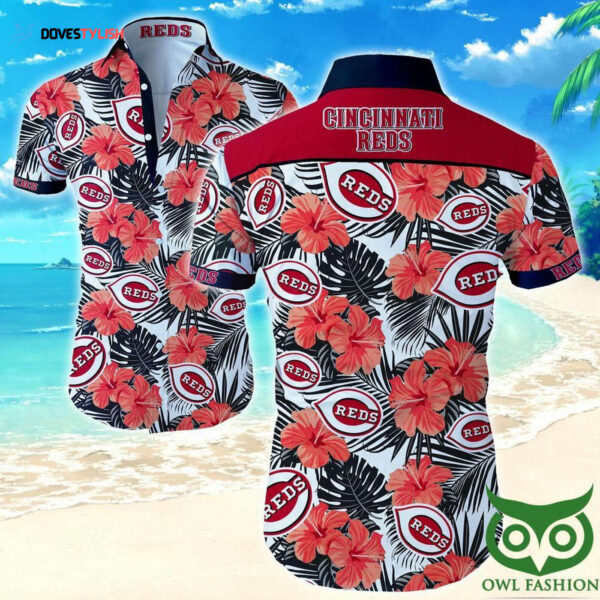 Cincinnati Reds White And Orange Floral Hawaiian Shirt – Official MLB Merchandise