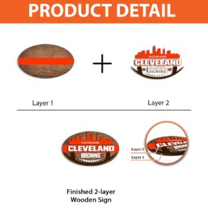 Cleveland Browns 2 Layers Wooden Sign – Home Decor Gift