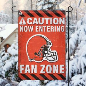 Cleveland Browns Fan Zone Flag, NFL Welcome Sport Flag – House Garden Decor Gift
