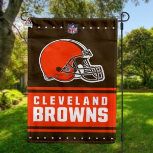 Cleveland Browns Football Team Flag, NFL Premium Two-sided Vertical Flag – House Garden Decor Gift