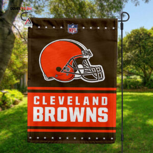 Cleveland Browns Football Team Flag, NFL Premium Two-sided Vertical Flag - House Garden Decor Gift