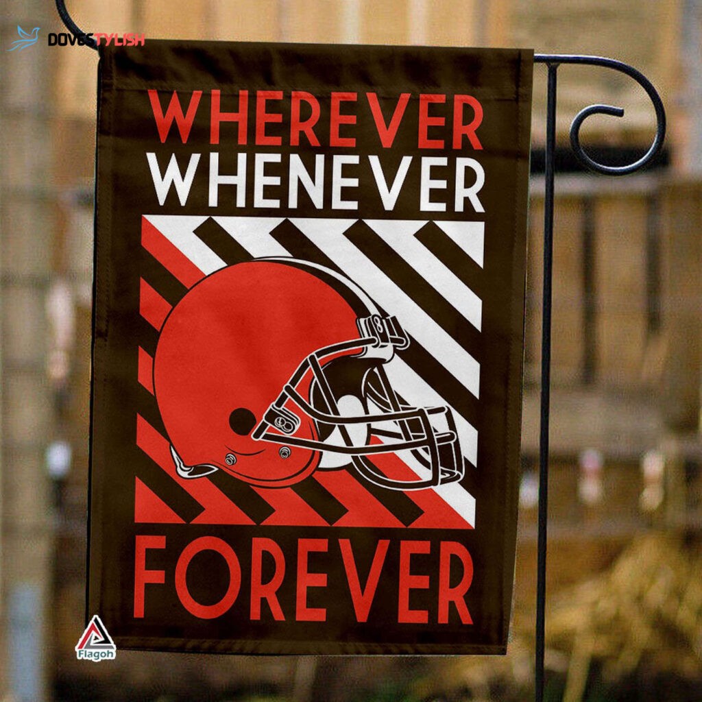 Cleveland Browns Forever Fan Flag, NFL Sport Fans Outdoor Flag – House Garden Decor Gift