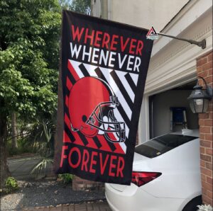 Cleveland Browns Forever Fan Flag, NFL Sport Fans Outdoor Flag - House Garden Decor Gift 3