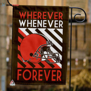 Cleveland Browns Forever Fan Flag, NFL Sport Fans Outdoor Flag - House Garden Decor Gift