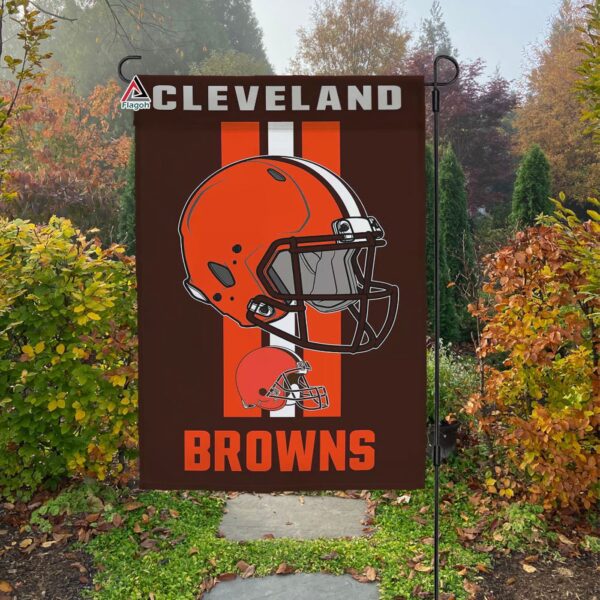 Cleveland Browns Helmet Vertical Flag, Browns NFL Outdoor Flag – House Garden Decor Gift