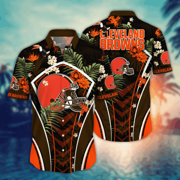 Cleveland Browns NFL Flower Hawaii Shirt   For Fans, Summer Football Shirts
