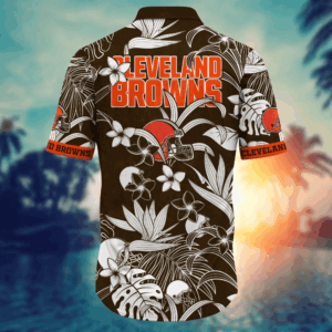 Cleveland Browns NFL Flower Hawaii Shirt   For Fans, Summer Football Shirts
