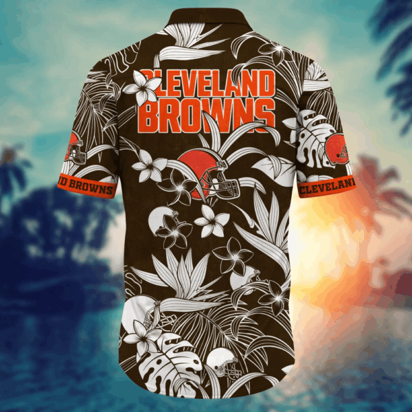 Cleveland Browns NFL Flower Hawaii Shirt   For Fans, Summer Football Shirts