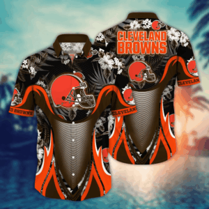 Cleveland Browns NFL Flower Hawaii Shirt   For Fans, Summer Football Shirts
